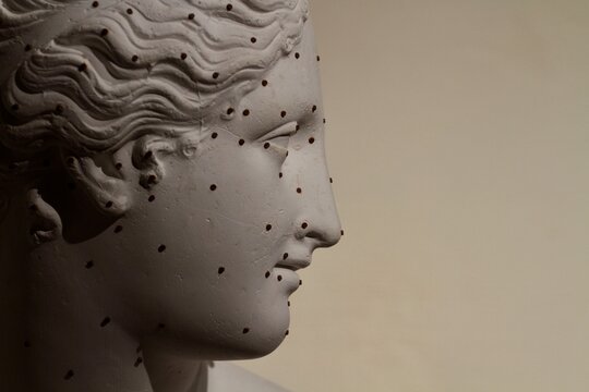 Possagno, Italy - August 2024: a sculpture  by Antonio Canova, 1811. Beautiful statue in museum. 