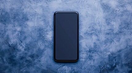 Sleek Modern Smartphone on Blue Background - Close-up of Minimalist Phone Design
