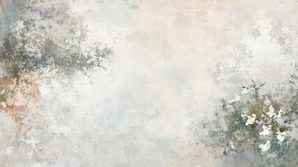Abstract watercolor background with light beige and grey tones. Soft misty atmosphere with delicate brushstrokes and cloudy texture. Ethereal marble surface effect. Minimalist artistic concept.
