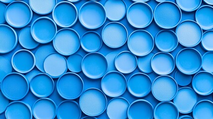 Vintage Blue Wallpaper with Intricate Circular Patterns Close-Up Shot for Interior Design Inspiration