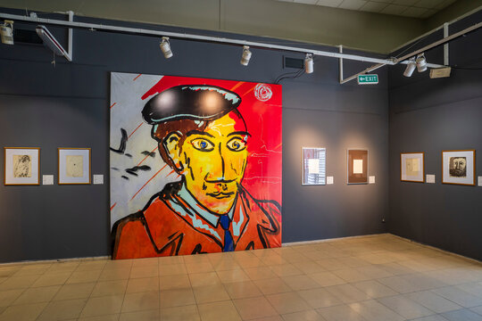 Izmir, Turkey - October 29, 2024 : Pablo Picasso exhibition view during Culture Route Festival İzmir in Turkey