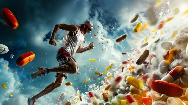 football action scene with competing soccer players