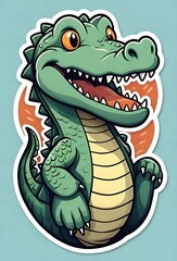 Obraz premium Crocodile sticker 