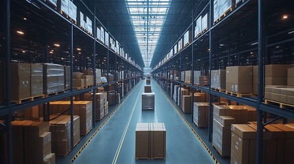 Advanced technology in a logistics hub ensuring smooth delivery and coordinated workflows