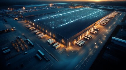 Logistics hub with optimized workflows through advanced technology and software tools