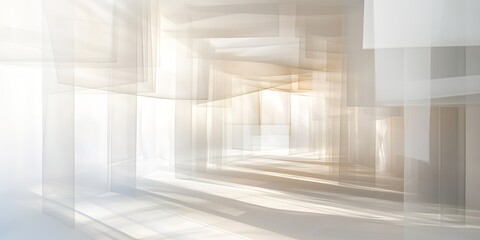 Fototapeta premium Abstract light geometry in spacious minimalism