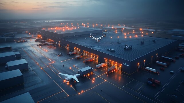 Modern logistics hub leveraging technology for seamless delivery operations and optimized workflow