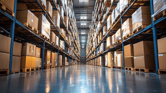 Logistics center with advanced software ensuring delivery efficiency and workflow optimization