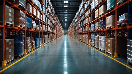 Efficient delivery systems in a high-tech logistics hub with optimized processes