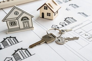 Modern Real Estate Line Icons for Property Management and Home Buying