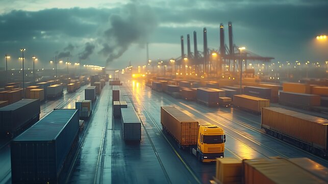 Technology-powered logistics hub coordinating delivery with optimized process management