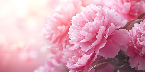 Blooming Pink Flowers with Soft Focus and Dreamy Tones