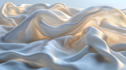 Obraz premium Delicate Silky Fabric Dancing in the Gentle Breeze of Soft Light