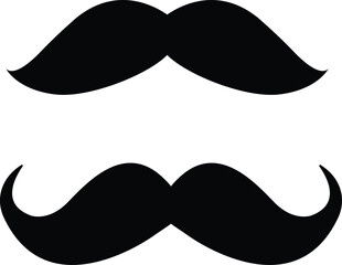 Mustache Silhouette Set - Vector Designs, Beard and Moustache Icon Collection, Male Facial Hair Symbol