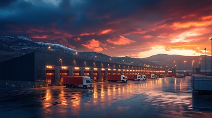 Advanced logistics hub streamlining workflow with technology and delivery management