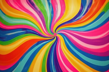 Colorful swirl patterns radiating from center