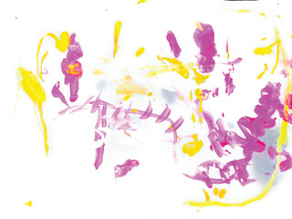 Pink yellow and white brush paint background