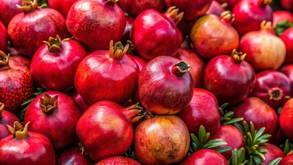 Organic Pomegranates with Arrow Symbolizing Freshness in Documentary Style Photography