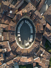 Piazza dell'Anfiteartro Lucca Italy Drone