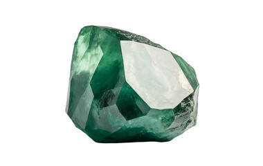 Fototapeta premium green raw gemstone crystals isolated on transparent background