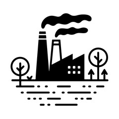 Air Pollution icon vector art design image