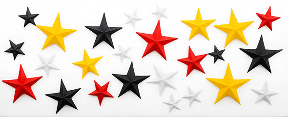 Obraz premium set of stars isolated on white background