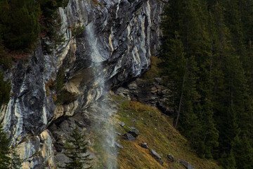 waterfall in the mountains