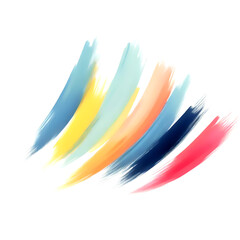 Obraz premium AI-Generated Elongated Colorful Brushstrokes on Minimalist Canvas