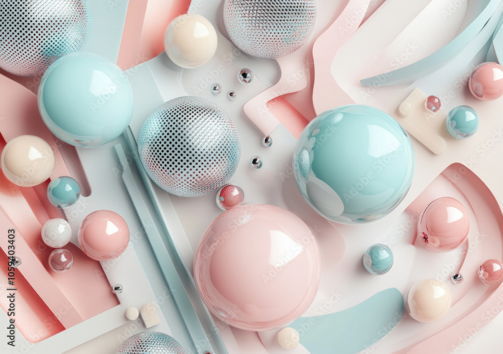 Poster 3d style abstract background with geometric shapes