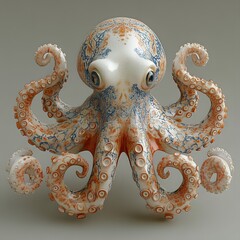 Obraz premium Colorful Octopus with Intricate Patterns and Textures