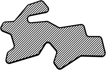 hatch line drawing of tajikistan map.