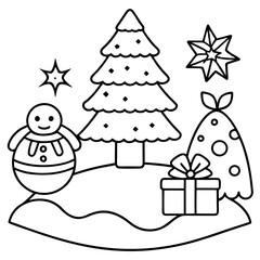 set of christmas icons