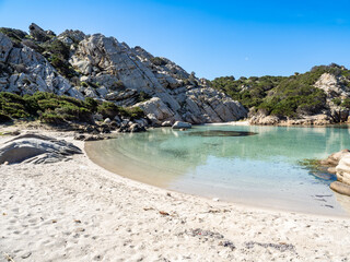 Capracese beach in Caprera island, Italy