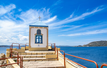 Cala d'inferno viewpoint in Maddalena island , Italy