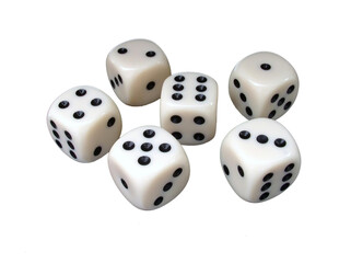 dice on white background