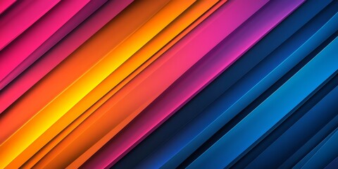 Neon pink background with bright accents of yellow and blue: Abstract background with sharp transitions between colors, neon stripes and gradients add volume. 