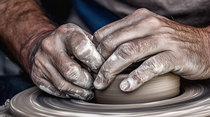 Crafting Pottery With Skilled Hands