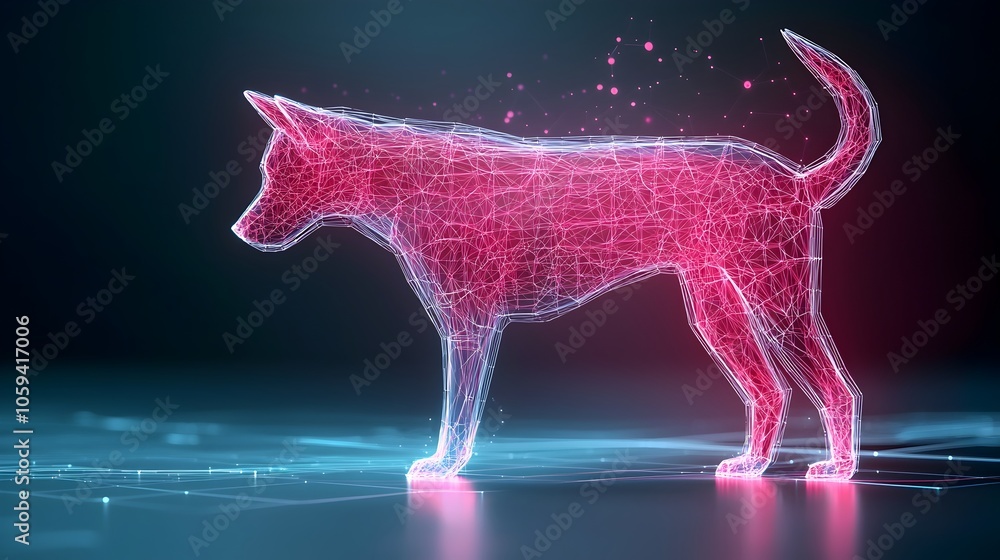 Poster cutting edge digital canine temporal composite innovative technological transformation visualization