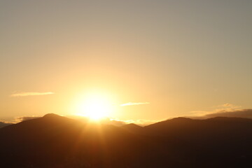 sunset in the mountains