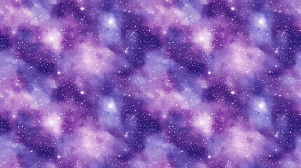Obraz premium Seamless lilac and lavender pattern featuring hand drawn nebula designs ideal for versatile fabric printing and wallpaper applications
