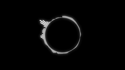 music circle bar. Audio spectrum motion animation image. 4k resolution.