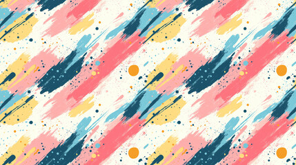 Seamless pattern featuring a pastel gradient with old texture and colorful splashes ideal for book design and abstract backgrounds