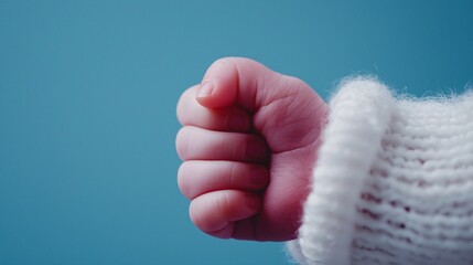 Delicate Embrace - Close-up of Baby Hand Holding Parent's Finger in a Tender Moment, Soft Focus High-Resolution Photo