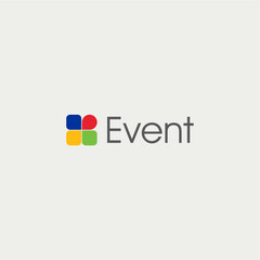 Event colorful logo design business name ideas icon vector editable 