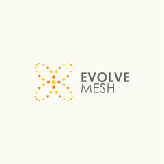 Evolve mesh event entertainment logo design business name ideas icon vector editable 