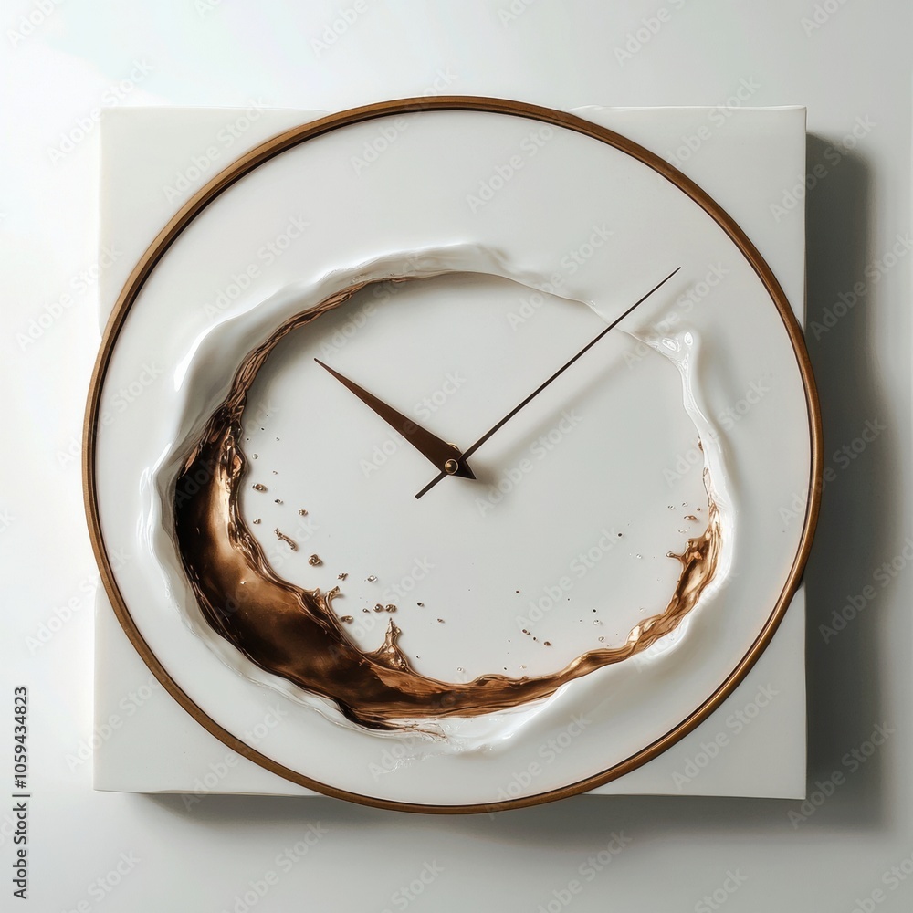 Poster this unique clock features hands that appear to melt, symbolizing the relentless and fluid nature of