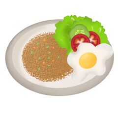 fried rice with egg and vegetables