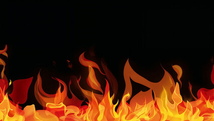 Intense flames portraying fiery energy and warmth dynamics
