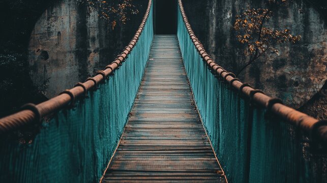 A bridge leading toward equal opportunities promoting the concept of equal opportunities for all regardless of background
