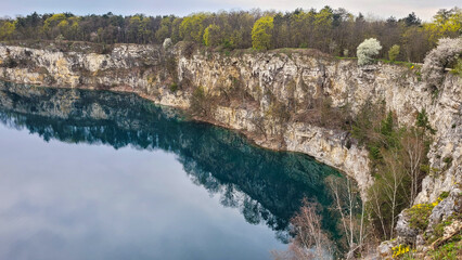  Majestic rocks above the pond